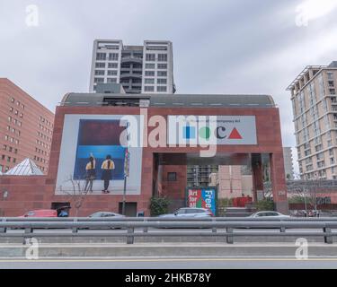 Los Angeles, CA, USA - 31 gennaio 2022 - esterno del Museo di Arte Contemporanea (MOCA) nel centro di Los Angeles, CA. Foto Stock