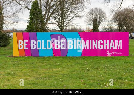 Costruzione dell'Alexander Stadium a Perry Barr, Birmingham per gli eventi sul campo e i 2022 piste dei Birmingham Commonwealth Games Foto Stock