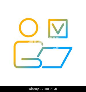 Icona del vettore lineare gradiente delle singole attività Illustrazione Vettoriale