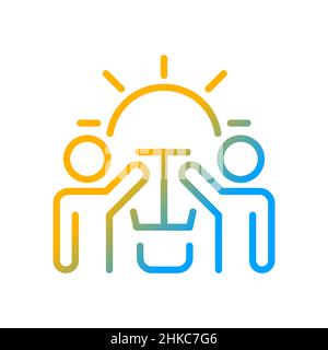 Icona vettore lineare gradiente nuove idee Illustrazione Vettoriale