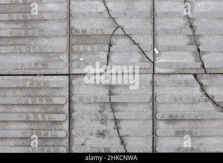 Pavimentazione tattile per aiutare i non vedenti Foto Stock