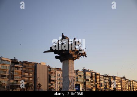 Piazza Gundogdu, Izmir Foto Stock