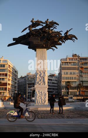 Piazza Gundogdu, Izmir Foto Stock