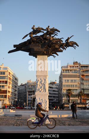 Piazza Gundogdu, Izmir Foto Stock