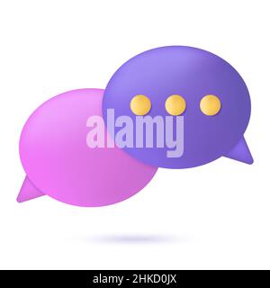 3d icone fumetto chat Illustrazione Vettoriale