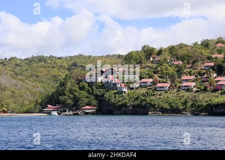 Ti Kaye Resort, Anse Cochon, Santa Lucia, Isole Windward, piccole Antille, Indie Occidentali, Mar dei Caraibi, America Centrale Foto Stock