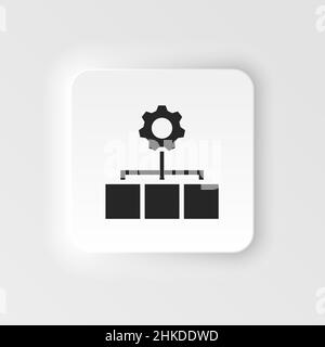 Produzione di massa, icona vettoriale di tipo pneumatico di processo. Semplice illustrazione degli elementi dal concetto di interfaccia utente. Produzione di massa, vettore di tipo pneumatico di processo Illustrazione Vettoriale