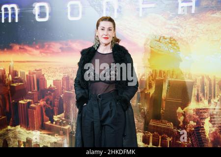 Madrid, Spagna. 03rd Feb 2022. Mar Abascal partecipa alla prima 'Moonfall' al cinema Callao. (Foto di Atilano Garcia/SOPA Images/Sipa USA) Credit: Sipa USA/Alamy Live News Foto Stock