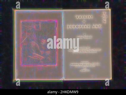 Ispirato da Wonders of European art, Louis Viardot, editore: Marston & Company Sampson Low, Londra, 1871, carta, lino (materiale), Altezza 203 mm x larghezza 144 mm x spessore 30 mm, reinventato da Artotop. L'arte classica reinventata con un tocco moderno. Design di calda e allegra luminosità e di raggi di luce. La fotografia si ispira al surrealismo e al futurismo, abbracciando l'energia dinamica della tecnologia moderna, del movimento, della velocità e rivoluzionando la cultura Foto Stock