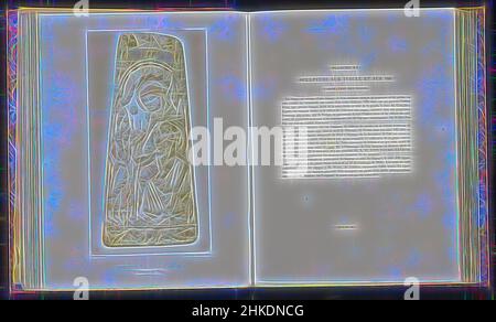 Ispirato dal rilievo sull'avorio, che rappresenta l'adorazione dei re, l'adorazione delle età, scultura in avorio et sur os, Berthier, tipografo: Joseph Rose Lemercier, Parigi, c.. 1859 - pollici o prima del 1864, carta, altezza 254 mm x larghezza 134 mm, reinventata da Artotop. L'arte classica reinventata con un tocco moderno. Design di calda e allegra luminosità e di raggi di luce. La fotografia si ispira al surrealismo e al futurismo, abbracciando l'energia dinamica della tecnologia moderna, del movimento, della velocità e rivoluzionando la cultura Foto Stock