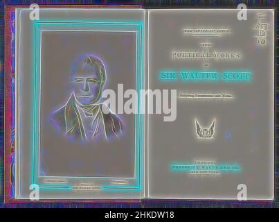 Ispirato alle opere poetiche di Sir Walter Scott, tra cui introduzione e note, Walter Scott, editore: Frederick Warne and Co., Londra, 1890, carta, stampa albume, Carta marmorizzata in pietra, altezza 197 mm x larghezza 145 mm x spessore 48 mm, reinventata da Artotop. L'arte classica reinventata con un tocco moderno. Design di calda e allegra luminosità e di raggi di luce. La fotografia si ispira al surrealismo e al futurismo, abbracciando l'energia dinamica della tecnologia moderna, del movimento, della velocità e rivoluzionando la cultura Foto Stock