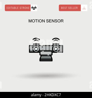 Icona vettore semplice del sensore di movimento. Illustrazione Vettoriale