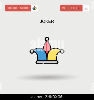 Joker semplice vettore icona. Illustrazione Vettoriale