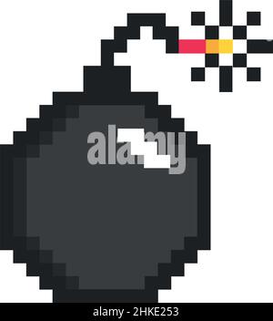 icona esplosione pixel Illustrazione Vettoriale