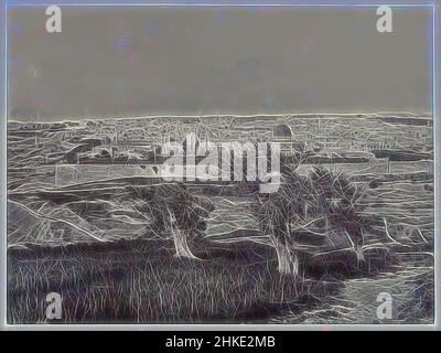 Ispirato dalla vista di Gerusalemme dal Monte degli Ulivi, Francesco Frith, Olijfberg, 1857 - 1858, carta, Stampa albume, altezza 159 mm x larghezza 208 mm altezza 302 mm x larghezza 381 mm, Reimagined by Artotop. L'arte classica reinventata con un tocco moderno. Design di calda e allegra luminosità e di raggi di luce. La fotografia si ispira al surrealismo e al futurismo, abbracciando l'energia dinamica della tecnologia moderna, del movimento, della velocità e rivoluzionando la cultura Foto Stock