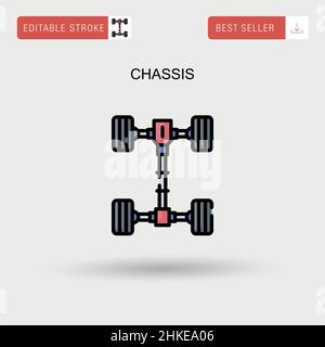 Icona vettore chassis Simple. Illustrazione Vettoriale