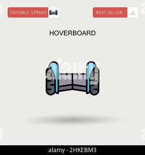 Icona vettoriale semplice hoverboard. Illustrazione Vettoriale