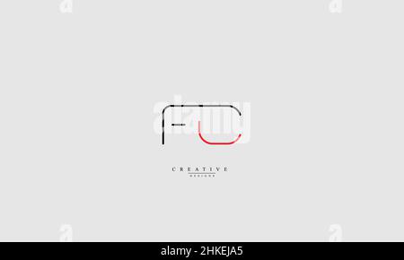 FC CF F C lettere alfabetiche iniziali logo monogramma Illustrazione Vettoriale