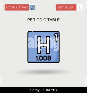 Icona vettore semplice tabella periodica. Illustrazione Vettoriale