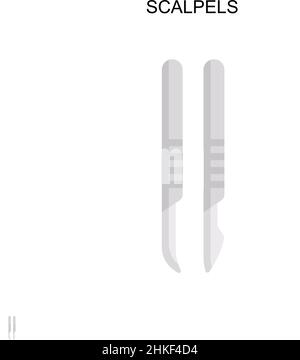 Scalpello semplice icona vettoriale. Modello di disegno del simbolo di illustrazione per l'elemento dell'interfaccia utente mobile Web. Illustrazione Vettoriale