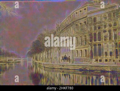Ispirato alla vista del Keizersgracht di Amsterdam, Amsterdam, 1850 - 1900, stampa albume, altezza 98 mm x larghezza 141 mm, reinventato da Artotop. L'arte classica reinventata con un tocco moderno. Design di calda e allegra luminosità e di raggi di luce. La fotografia si ispira al surrealismo e al futurismo, abbracciando l'energia dinamica della tecnologia moderna, del movimento, della velocità e rivoluzionando la cultura Foto Stock