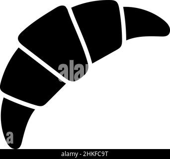 Croissant Glyph icona Food Vector Illustrazione Vettoriale