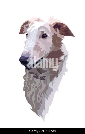 immagine vettoriale della museruola di un cane animale su sfondo bianco Foto Stock