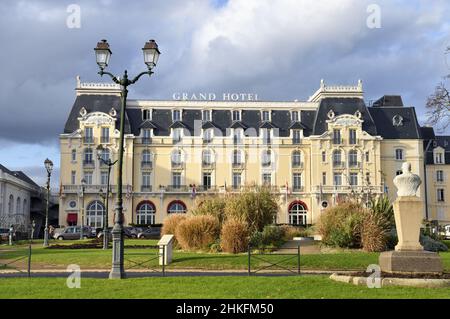 Francia, Calvados, Pays d'Auge, la cote Fleurie (costa fiorita), Cabourg, il Grand Hotel, Marcel Proust vi hanno soggiornato ogni estate dal 1907 al 1914 Foto Stock