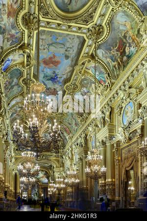 Francia, Parigi, Opera Garnier, il Grand Hall Foto Stock