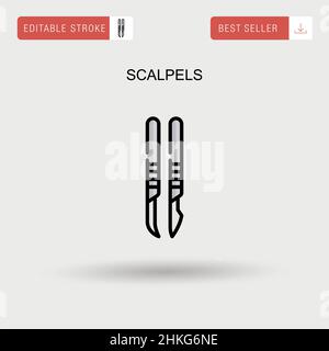 Scalpello semplice icona vettoriale. Illustrazione Vettoriale