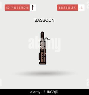 Icona vettore semplice di fagotto. Illustrazione Vettoriale