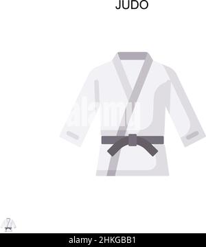 JUDO icona vettoriale semplice. Modello di disegno del simbolo di illustrazione per l'elemento dell'interfaccia utente mobile Web. Illustrazione Vettoriale