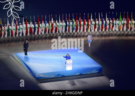 Pechino, Cina. 04th Feb 2022. Cerimonia di apertura delle Olimpiadi invernali 2022, venerdì 4 febbraio 2022, a Pechino, Cina. Credit: Roman Vondrous/CTK Photo/Alamy Live News Foto Stock