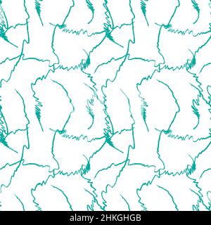 Ripetizione senza giunture con linee tracciate a mano. Illustrazione vettoriale. Astratto sfondo semplice senza giunture Illustrazione Vettoriale