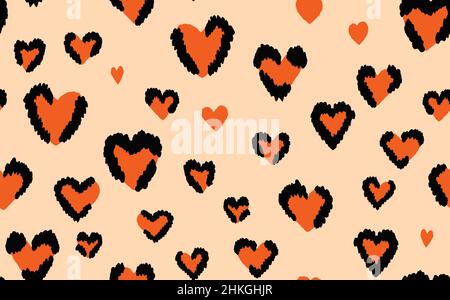 Astratto motivo moderno leopardo senza cuciture. Animali sfondo alla moda. Disegno a colori decorativo del vettore per stampa, cartoncino, cartolina, tessuto Illustrazione Vettoriale