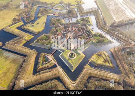 Fortezza cittadina a forma di stella di Bourtange Foto Stock