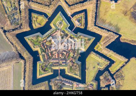 Fortezza cittadina a forma di stella di Bourtange Foto Stock