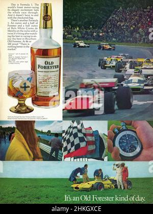 Annuncio vintage nel numero 15 febbraio 1971 della rivista 'Sports Illustrated', USA Foto Stock