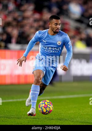 Foto di archivio datata 29-12-2021 di Gabriel Jesus di Manchester City, che Manchester City sarà senza per il sabato fa Cup quarto-giro di cravatta contro Fulham. Data di emissione: Venerdì 4 febbraio 2022. Foto Stock