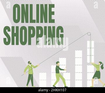 Didascalia concettuale Shopping online. Business Concept consente ai consumatori di acquistare i loro beni su Internet Illustrazione di Partner Building New Foto Stock