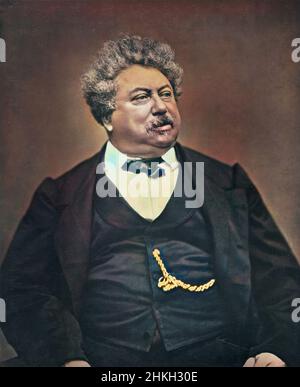 Alexandre Dumas pere (1802-1870) par Etienne Carjat Foto Stock