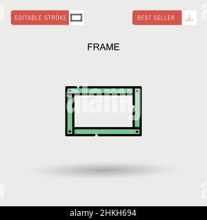 Icona vettoriale semplice frame. Illustrazione Vettoriale