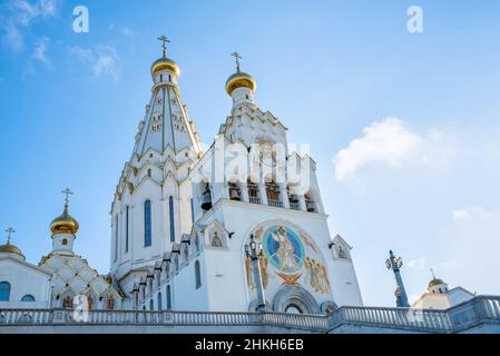 Tutti i santi chiesa a Minsk, Bielorussia memoria delle vittime della salvezza nazionale Foto Stock