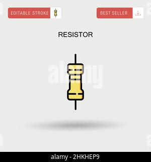Icona vettore semplice resistore. Illustrazione Vettoriale