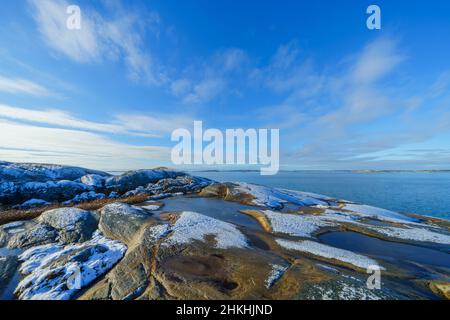 L'isola di Amund è una riserva naturale sulla costa occidentale svedese Foto Stock