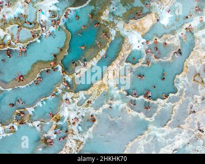 Cascate del mulino, sorgenti termali naturali di Saturnia Foto Stock