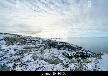 L'isola di Amund è una riserva naturale sulla costa occidentale svedese Foto Stock