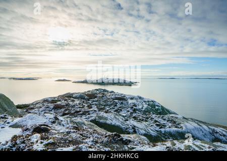 L'isola di Amund è una riserva naturale sulla costa occidentale svedese Foto Stock