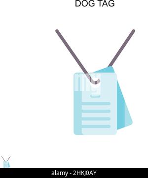 Tag cane semplice icona vettoriale. Modello di disegno del simbolo di illustrazione per l'elemento dell'interfaccia utente mobile Web. Illustrazione Vettoriale