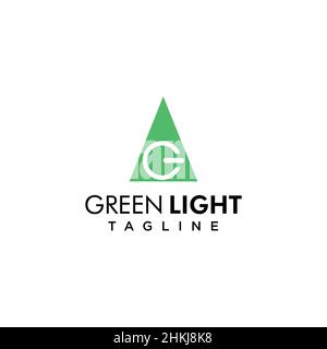 Design moderno e unico con logo combinato di simboli di partenza e luce 1 Illustrazione Vettoriale